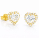 PENDIENTES CIRCONITAS CORAZON.8x7MM.9 KILATES