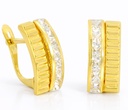 13x8MM LEVERBACK EARRINGS WITH CZ