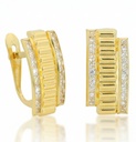 13x8MM LEVERBACK EARRINGS WITH CZ