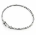 18CM DIAMOND TENNIS BRACELET. 1.00 CT TW.WHITE GOLD