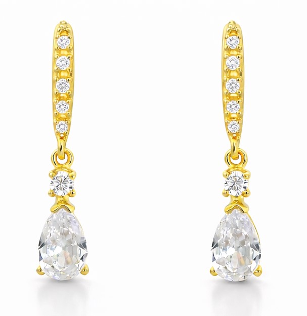 18MM DANGLING EARRINGS WITH CZ