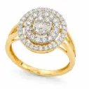 0.91 CT TW DIAMOND RING