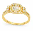 SORTIJA BRILLANTES DI 100 RD SI H 0.31  6 TP 0.14 CT TW   