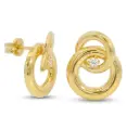 PENDIENTES NUDO ORO AMARILLO  PRESION 