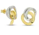 PENDIENTES NUDO BICOLOR PRESION  