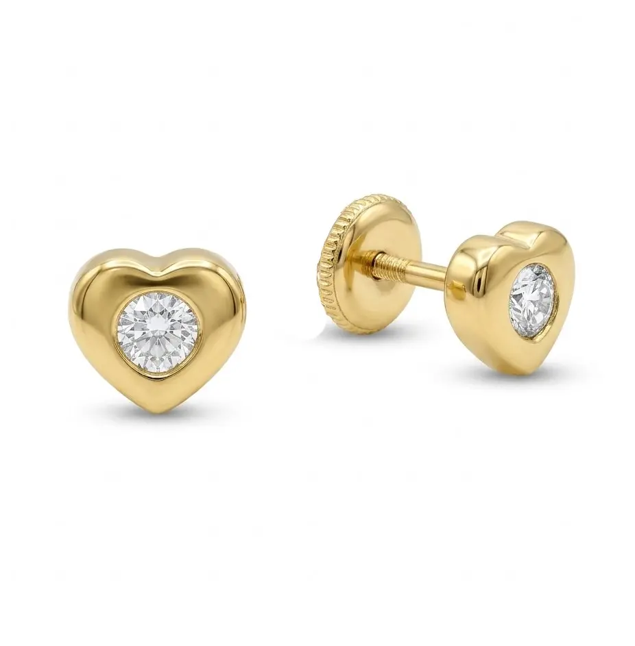 PENDIENTES CORAZON CON CIRCONITA.4.50MM  