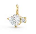 COLGANTE CORAZON 2 GARRAS 6MM