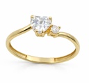 6MM HEART CZ RING