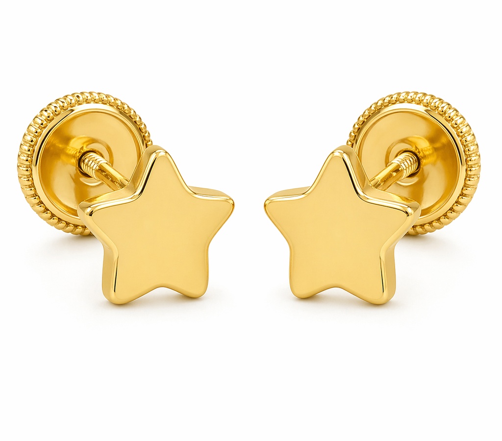 PENDIENTES ESTRELLA 5MM.TORNILLO