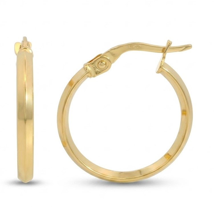 AROS LISO 18x2MM.CIERRE CATALAN.9 KILATES