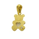 16x8MM MOTHER OF PEARL TEDY BEAR PENDANT.