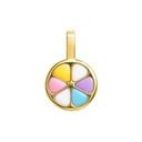 6'5MM ENAMEL ROUND PENDANT.