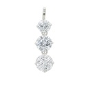 4,5 AND 6 CZ WHITE GOLD PENDANT.18MM.