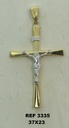 CRUZ CON CRISTO 47x27MM.BICOLOR.