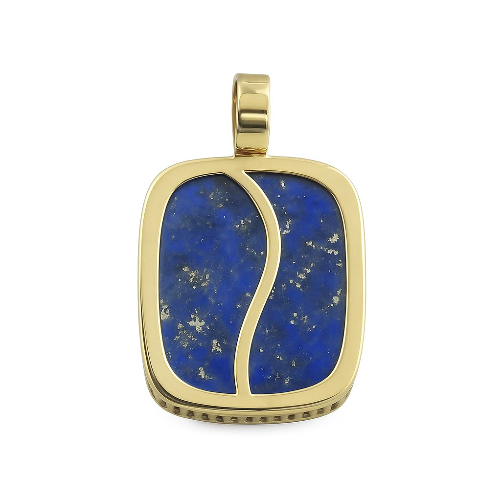 COLGANTE LAPISLAZULI ANTIC  10x8MM