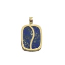 10x8MM ANTIC LAPISLAZULI PENDANT.