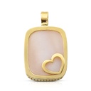 COLGANTE ANTIC NACAR ROSA 10x8MM
