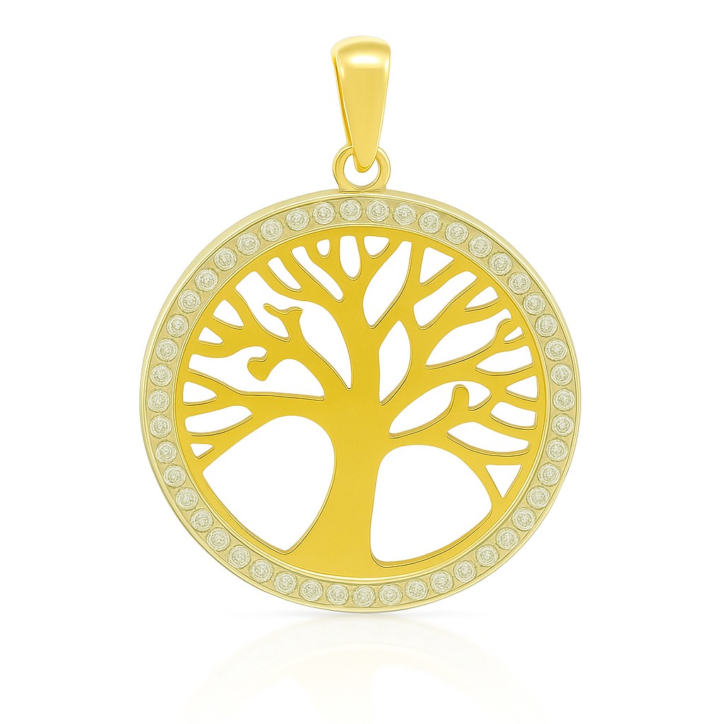 COLGANTE ÁRBOL DE LA VIDA CIRCONITAS. 20MM