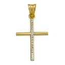 27x17 TWO TONE CROSS PENDANT.