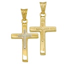 CRUZ SIN CRISTO 29x17MM.BICOLOR