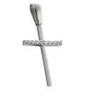 CRUZ ORO BLANCO PIEDRAS TRAPECIOS 13MM