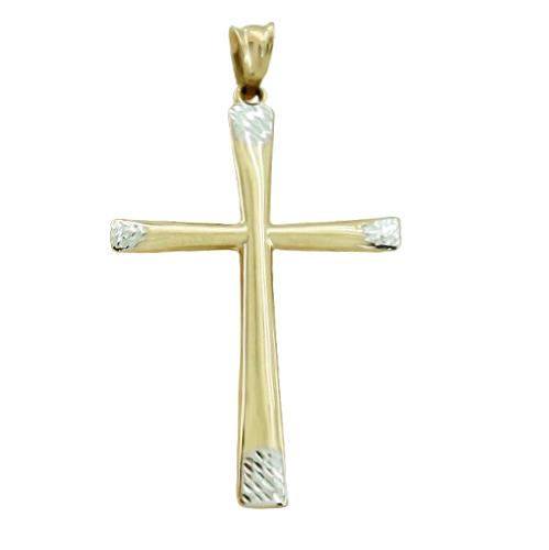 CRUZ SIN CRISTO 37x24MM BICOLOR