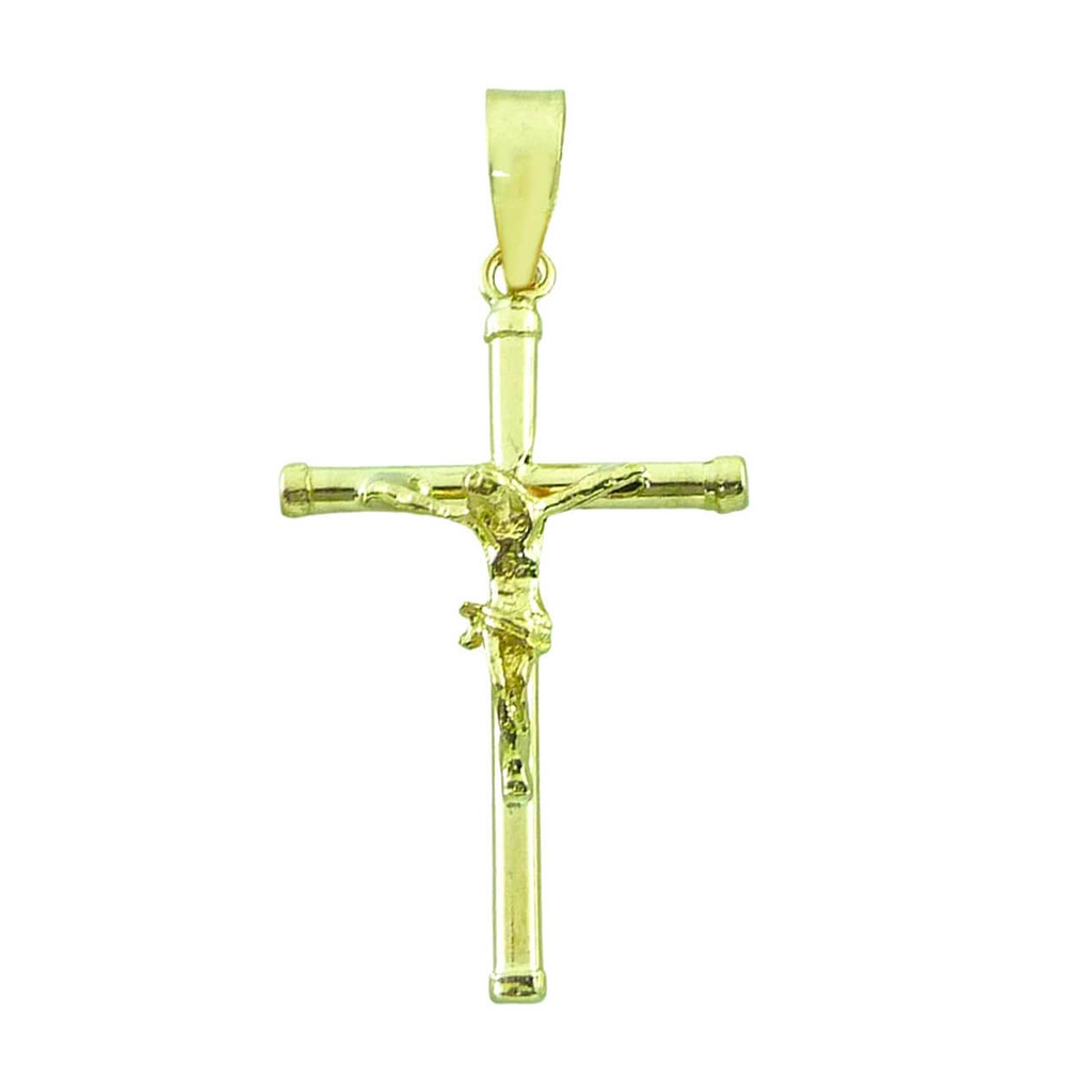 CRUZ TUBO CON CRISTO 25x13x1.5MM CON TAPON