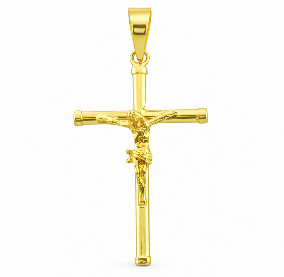 27x16x1'5MM TUBE CRUCIFIX PENDANT.