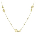CARVED BALLS AND DISCS NECKLACE.