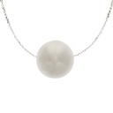 8MM WHITE GOLD NECKLACE.45CM CHAIN.