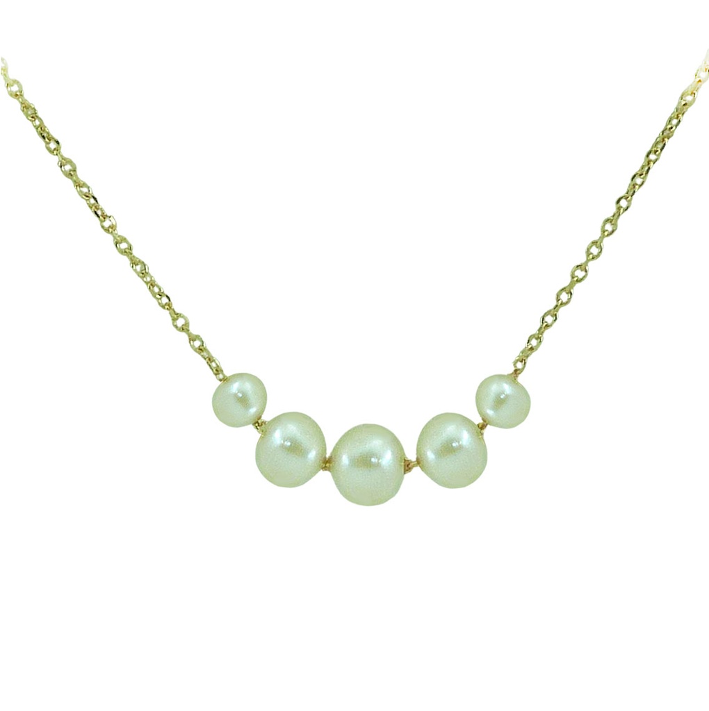ROUND FRESHWATER PEARLS NECKLACE.45CM CHAIN.