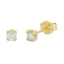 STUD EARRINGS DIAMONDS 2.5MM 0.12 CT TW H-SI.