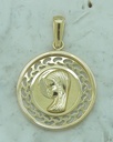 MEDALLA VIRGEN NIÑA OVALADA 18MM