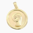 16MM ROUND VIRGIN MEDAL.
