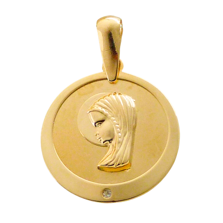 15MM ROUND VIRGIN MEDAL.