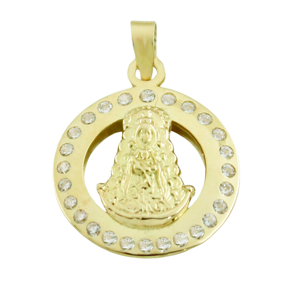 17MM ROUND VIRGIN OF ROCIO MEDAL.