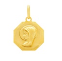 MEDALLA VIRGEN NIÑA OCTOGONAL TALLADA 15MM