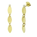 18MM  LEAVES DANGLING EARRINGS.PUSH BACK.