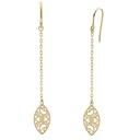 45MM  FLOWERS DANGLING EARRINGS.FISH HOOK BACK.