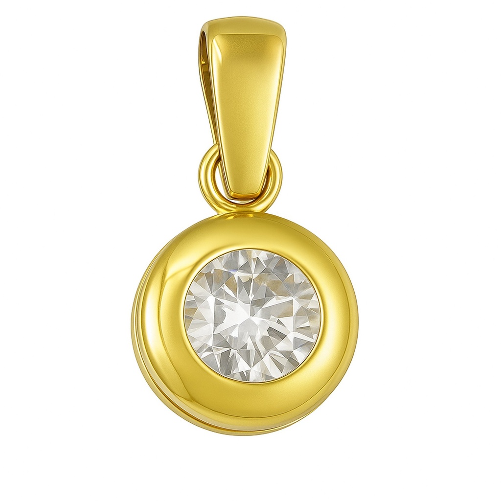 3MM CZ CHATON PENDANT WITH BALE.