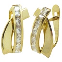 LEVERBACK EARRINGS WITH CARRE CZ.