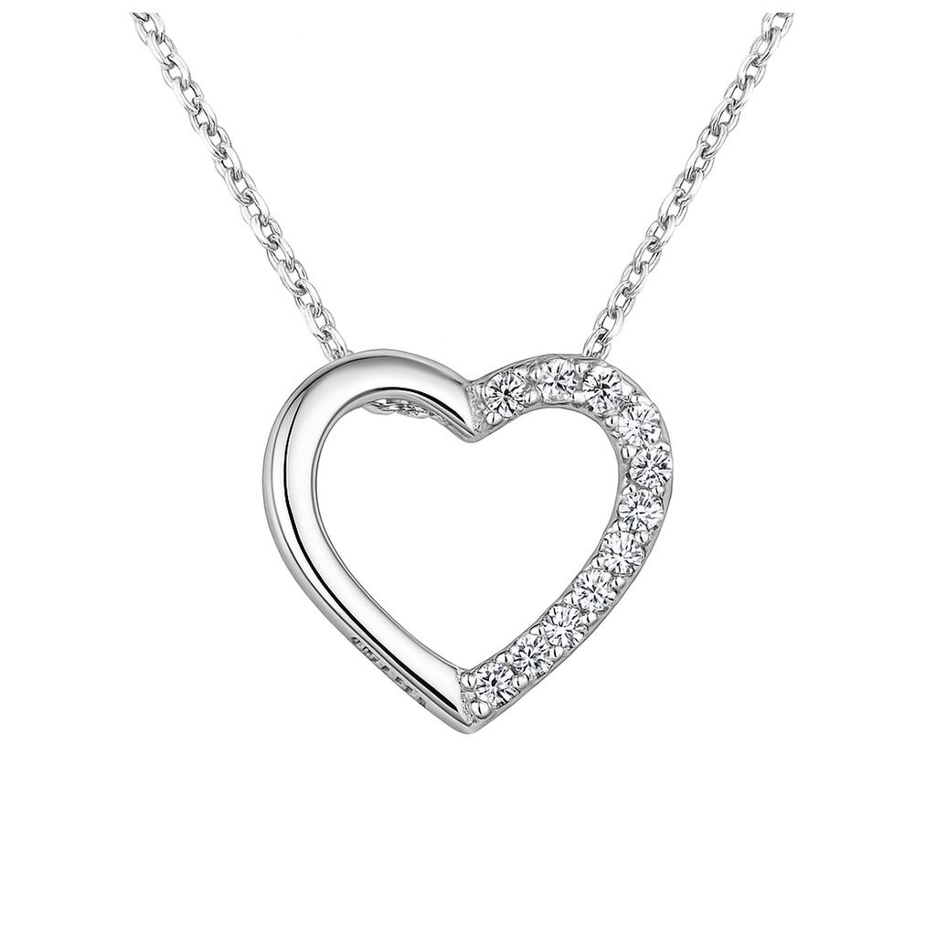 GARGANTILLA CORAZÓN 11x9MM 11 BRILLANTES 0.04 CT TW H-SI