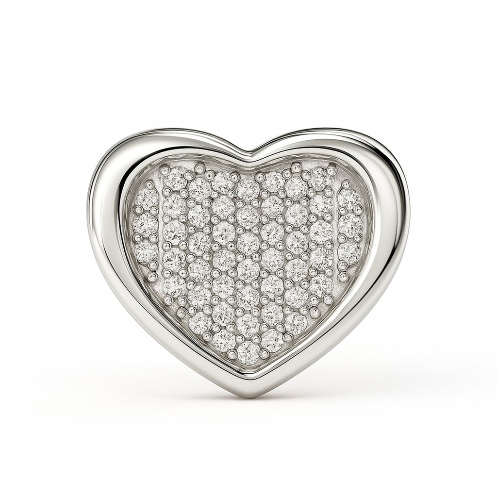 COLGANTE CORAZÓN 12x10MM 58 BRILLANTES 0.16 CT TW H-SI