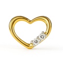 COLGANTE CORAZÓN 11x9MM 2 BRILLANTES 0.05 CT TW  H-SI