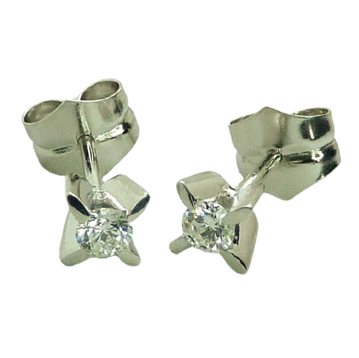 PENDIENTES GARRA CUCHILLA BRILLANTES 3'5MM 0.34 CT TW VS-H.