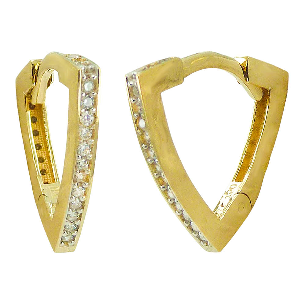 15MM TRIANGLE HOOP EARRINGS