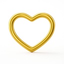 COLGANTE CORAZÓN PLANO ORO AMARILLO 12MM
