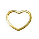 COLGANTE CORAZÓN PLANO ORO AMARILLO 12MM