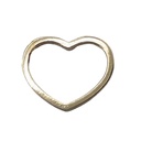 COLGANTE ORO BLANCO CORAZÓN PLANO 12MM