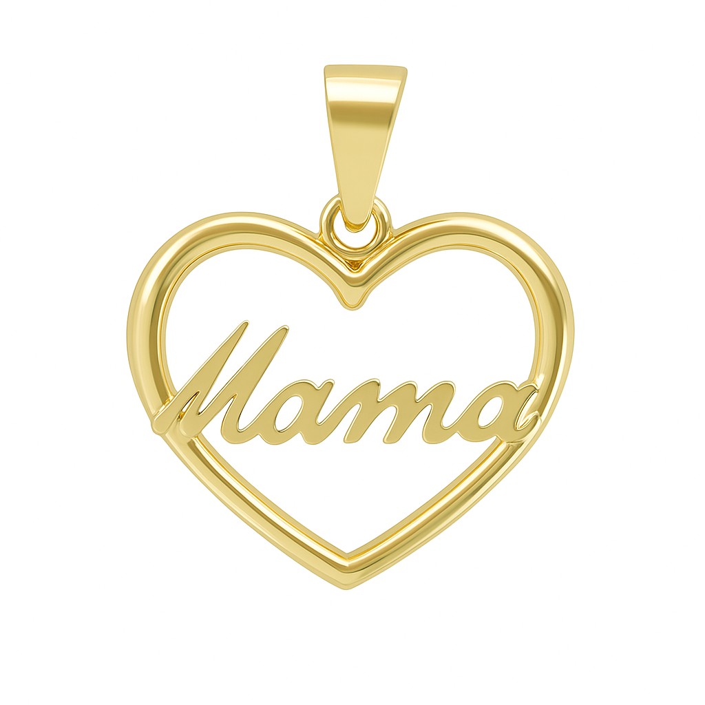 15MM "MUM" HEART PENDANT.